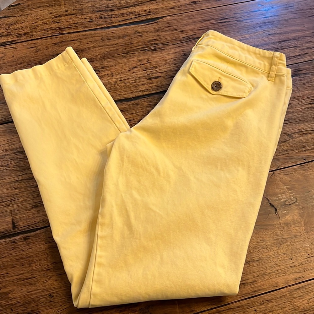 Cabi Yellow Straight Leg Chinos.  Size 6